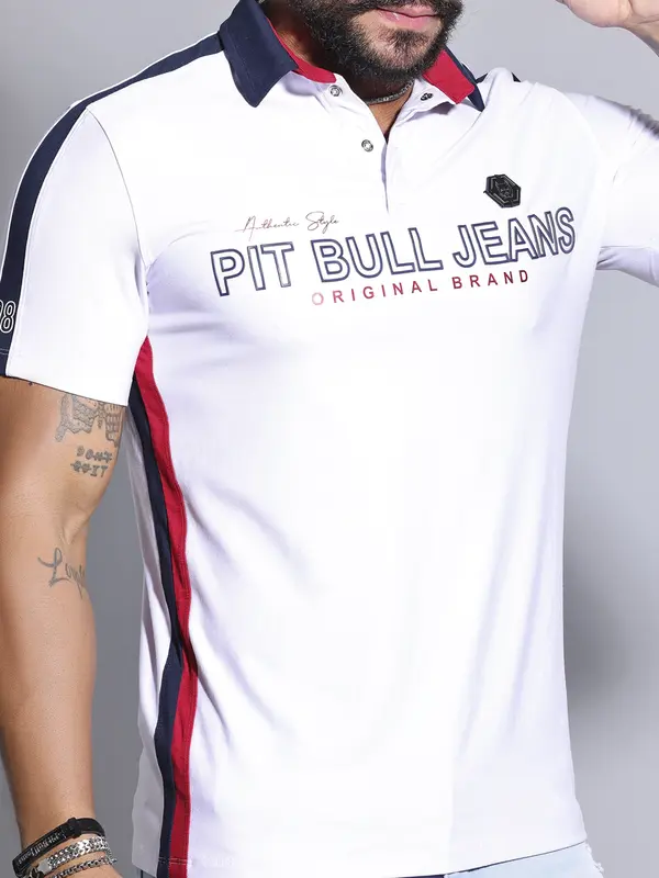 Polo Masculina Autêntica e Estilosa com Logomania em Relevo Pit Bull Jeans Luxo