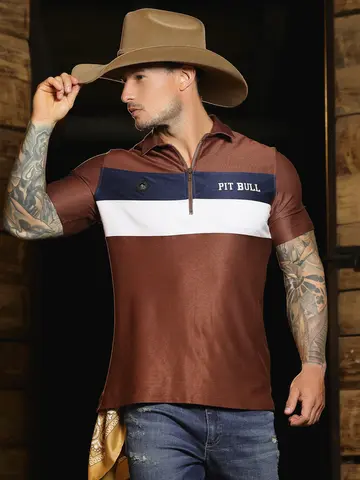 Polo Masculina Estilosa e Elegante com Acabamento Sofisticado Pit Bull Jeans Luxo