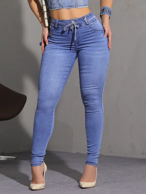Calça Skinny Modeladora e Versátil com Amarração no Cós Pit Bull Jeans Premium