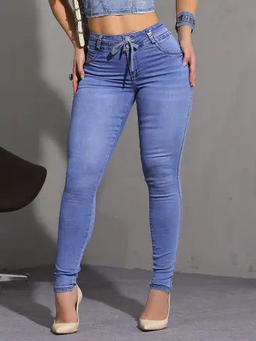 Calça Skinny Modeladora e Versátil com Amarração no Cós Pit Bull Jeans Premium