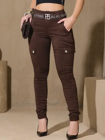 Calça Jogger Estilosa e Confortável com Cinto Personalizado Pit Bull Jeans Premium