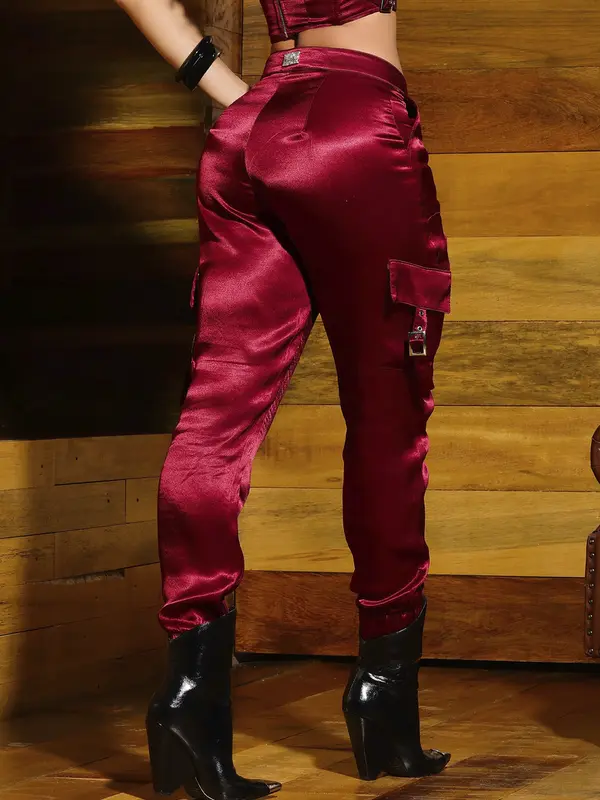 Calça Jogger Color Estilosa e Confortável com Bolsos Cargo Pit Bull Jeans Luxo