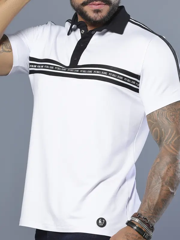 Polo Masculina Elegante e Casual com Recortes Esportivos Pit Bull Jeans Luxo