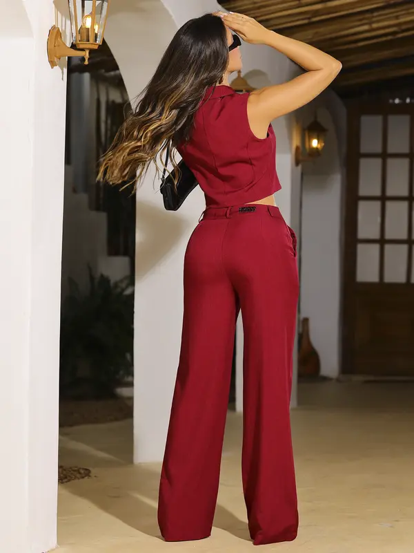 Conjunto Calça e Colete Alfaiataria Sofisticado com Caimento Elegante Empório Pit Bull