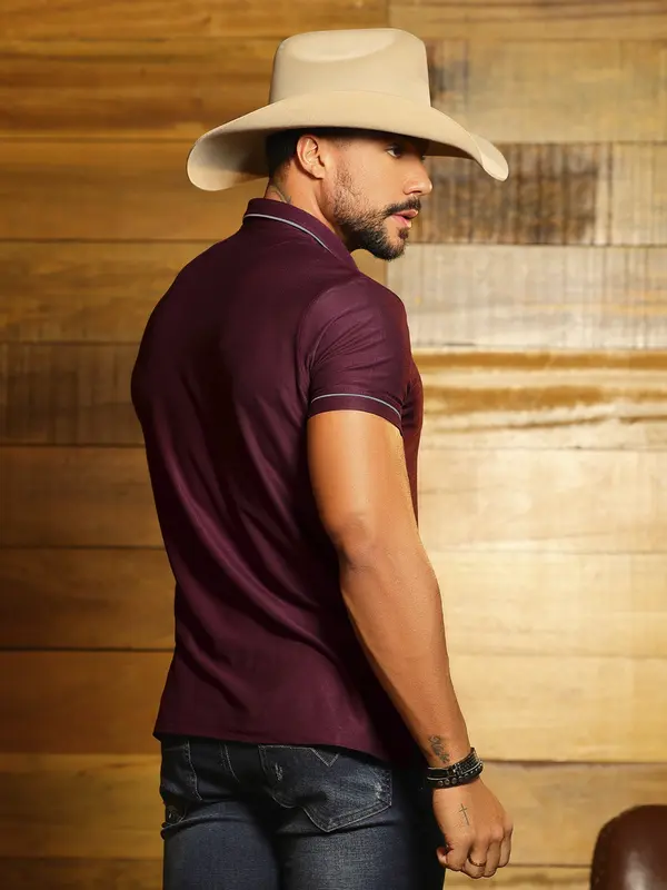 Polo Masculina Color Sofisticada e Casual com Modelagem Slim Pit Bull Jeans Luxo