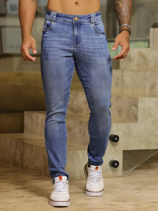 Calça Masculina Versátil e Confortável com Acabamento Sofisticado Pit Bull Jeans Luxo