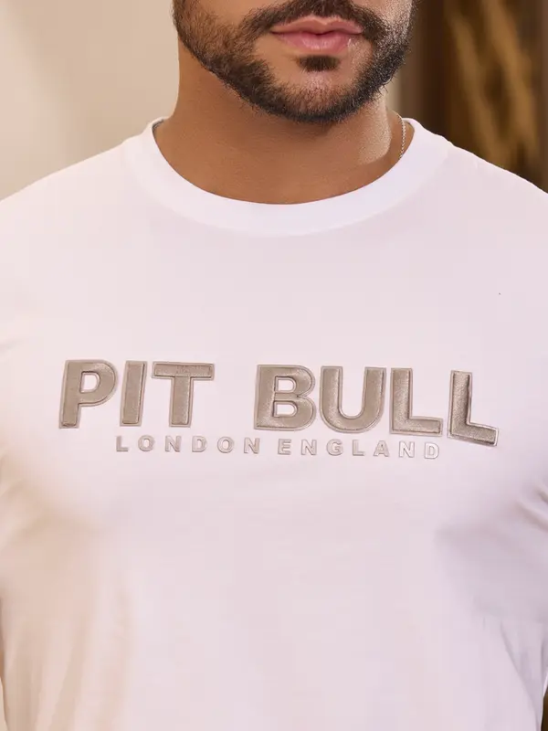 Camiseta Masculina Estilosa e Casual com Escrita em Relevo Pit Bull Jeans Premium