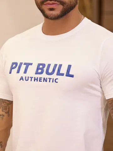 Camiseta Masculina Autêntica e Casual com Estampa em Relevo Pit Bull Jeans Premium