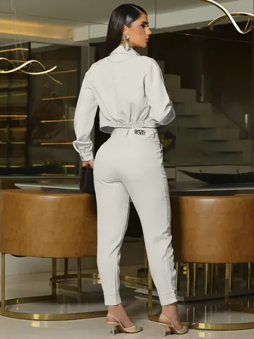 Conjunto Jaqueta, Top e Calça Elegante e Versátil Empório Pit Bull