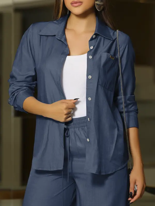 Conjunto Camisa e Calça Elegante com Modelagem Confortável Empório Pit Bull