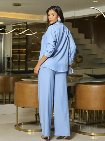 Conjunto Camisa e Calça Elegante com Modelagem Confortável Empório Pit Bull