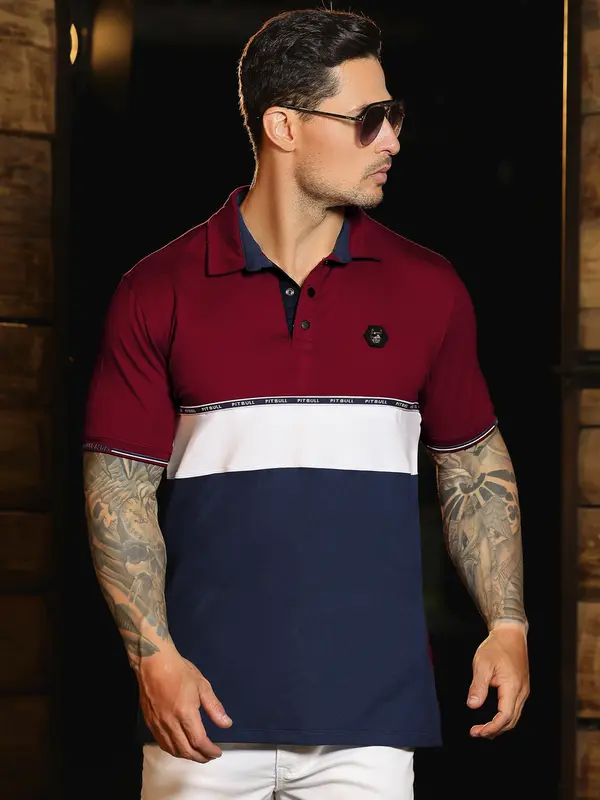 Polo Masculina Sofisticada e Elegante com Elásticos Personalizados Pit Bull Jeans Luxo