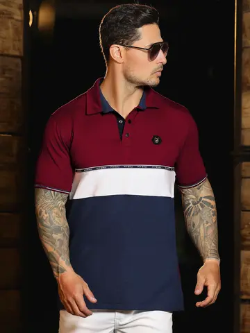 Polo Masculina Sofisticada e Elegante com Elásticos Personalizados Pit Bull Jeans Luxo