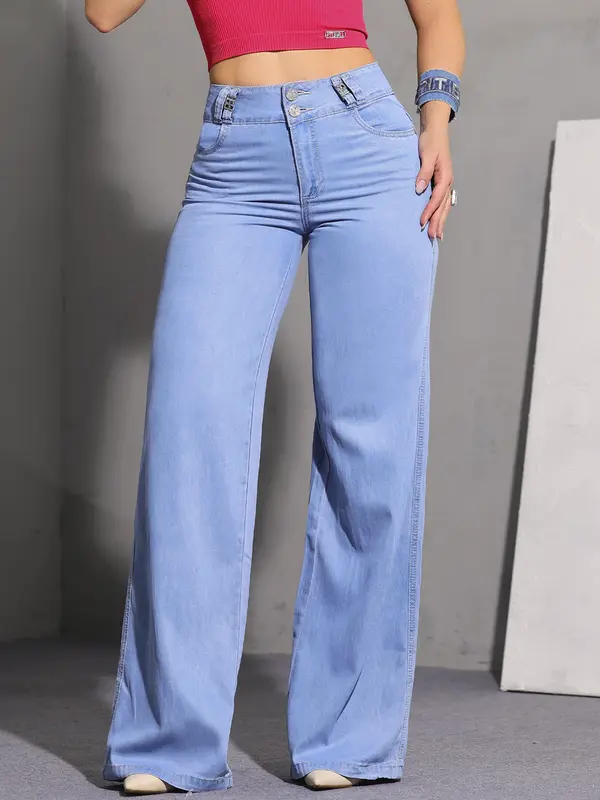 Calça Wide Leg Casual e Versátil com Caimento Elegante Pit Bull Jeans Premium