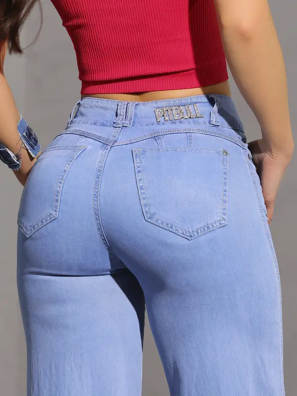 Calça Wide Leg Casual e Versátil com Caimento Elegante Pit Bull Jeans Premium