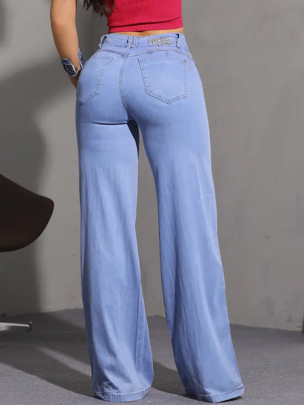 Calça Wide Leg Casual e Versátil com Caimento Elegante Pit Bull Jeans Premium