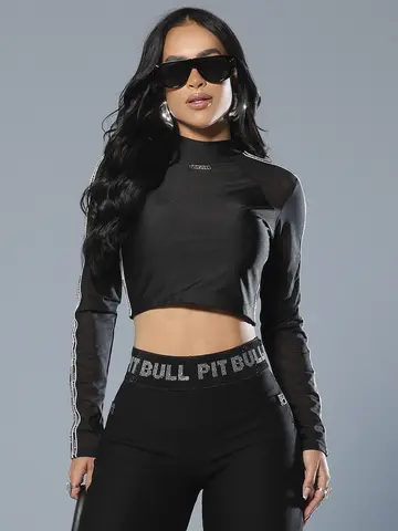 Cropped Manga Longa Estiloso e Confortável com Elásticos Personalizados Pit Bull Jeans Luxo