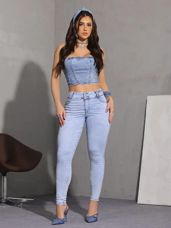 Calça Skinny Realçadora e Casual com Modelagem Ajustada Pit Bull Jeans Premium