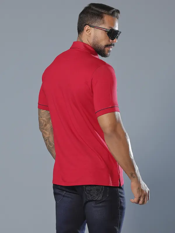 Polo Masculina Refinada e Casual com Estampa em Relevo Pit Bull Jeans Luxo