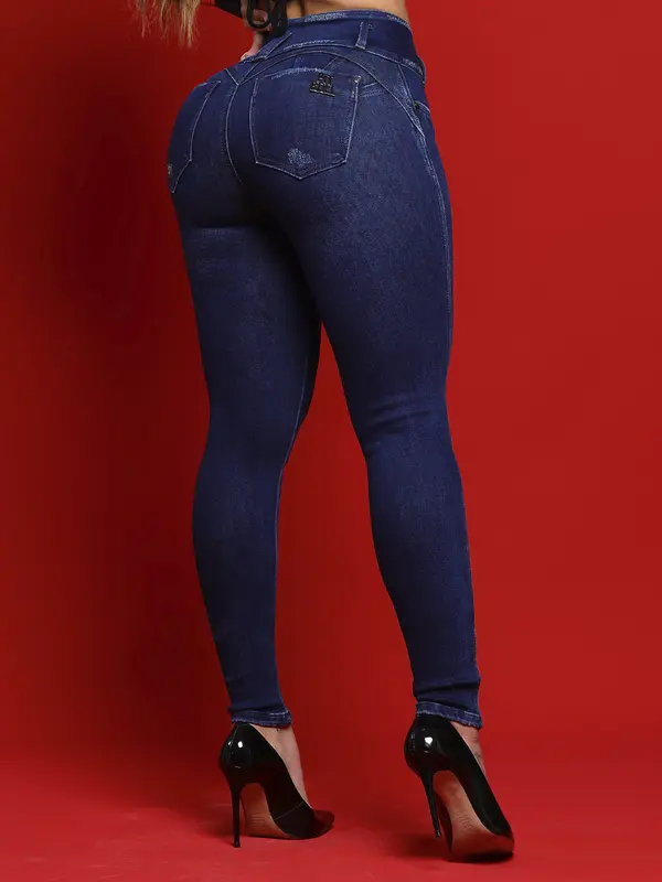 Calça Skinny Cós Largo Sofisticada com Modelagem Ajustada Pit Bull Jeans Premium