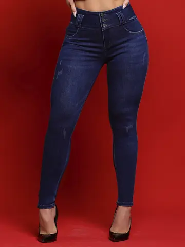 Calça Skinny Cós Largo Sofisticada com Modelagem Ajustada Pit Bull Jeans Premium
