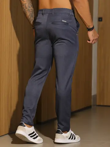 Calça Masculina Slim Elegante com Acabamento Sofisticado Pit Bull Jeans Luxo