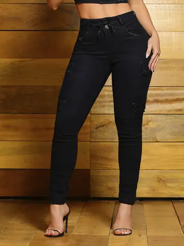 Calça Jogger Estilosa com Bolsos Cargo e Detalhes Personalizados Pit Bull Jeans Luxo