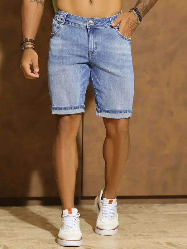 Bermuda Masculina Casual e Versátil com Caimento Confortável Pit Bull Jeans Luxo