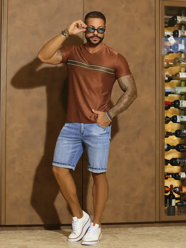 Bermuda Masculina Casual e Versátil com Caimento Confortável Pit Bull Jeans Luxo