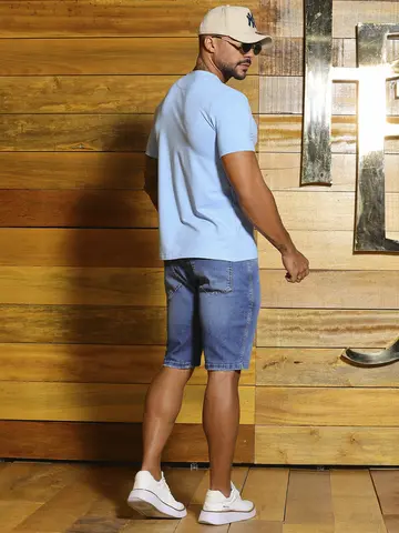 Camiseta Masculina Autêntica e Casual com Estampa em Relevo Pit Bull Jeans Luxo