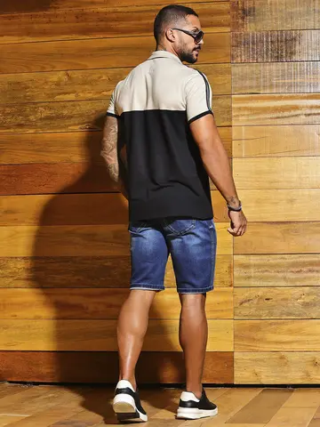 Polo Masculina Sofisticada e Autêntica com Estampa Frontal Pit Bull Jeans Luxo