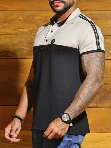 Polo Masculina Sofisticada e Autêntica com Estampa Frontal Pit Bull Jeans Luxo