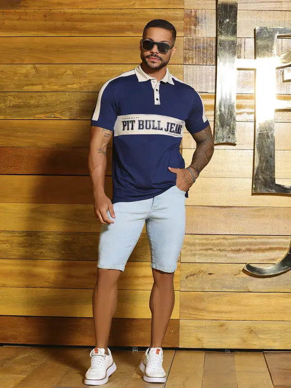 Bermuda Masculina Jeans Claro Estilosa e Casual com Caimento Confortável Pit Bull Jeans Luxo