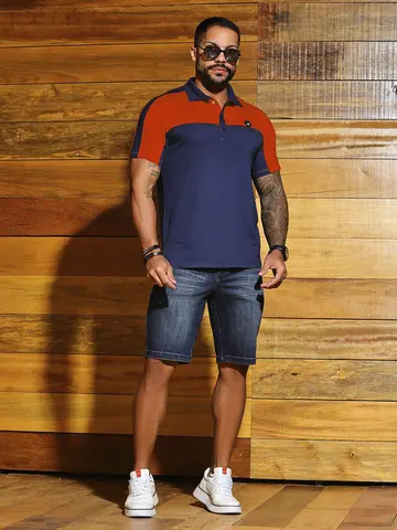Polo Masculina Estilosa e Versátil com Acabamento Premium Pit Bull Jeans Luxo