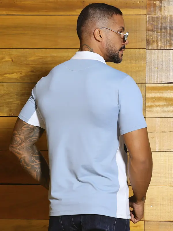 Camiseta Gola Polo Estilosa e Casual com Estampa em Relevo Pit Bull Jeans Luxo