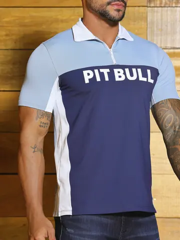Camiseta Gola Polo Estilosa e Casual com Estampa em Relevo Pit Bull Jeans Luxo