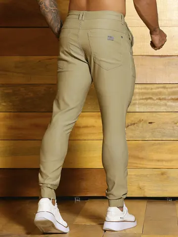Calça Jogger Masculina Estilosa e Casual com Cordão de Amarração Pit Bull Jeans Luxo