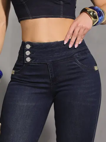 Calça Skinny Cós Largo Pit Bull Jeans Premium