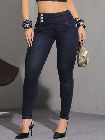 Calça Skinny Cós Largo Pit Bull Jeans Premium