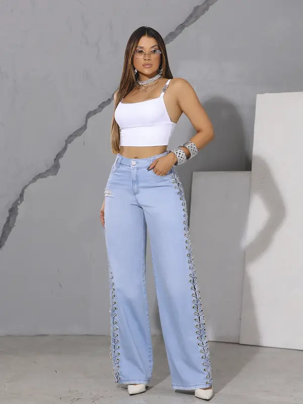 Blusa Sexy Sofisticada e Casual com Alças Personalizadas Pit Bull Jeans Luxo