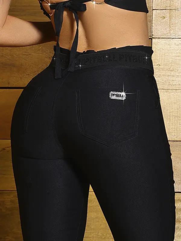 Calça Clochard Elegante e Confortável com Cinto Personalizado Pit Bull Jeans Luxo
