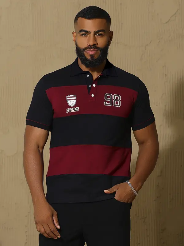Polo Masculina Elegante e Estilosa com Estampa em Relevo Pit Bull Jeans Luxo