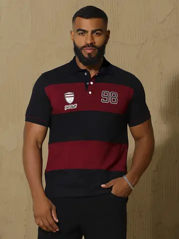 Polo Masculina Elegante e Estilosa com Estampa em Relevo Pit Bull Jeans Luxo