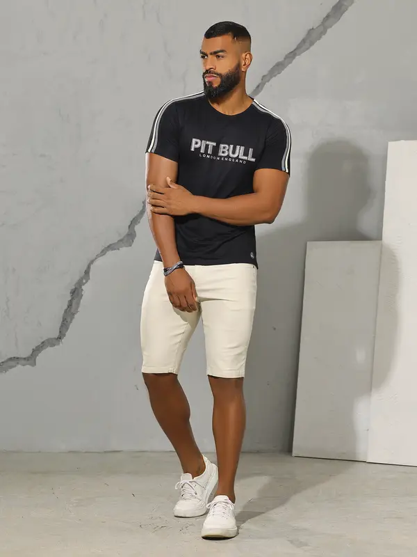 Camiseta Gola O Sofisticada e Elegante com Detalhes nos Ombros Pit Bull Jeans Luxo