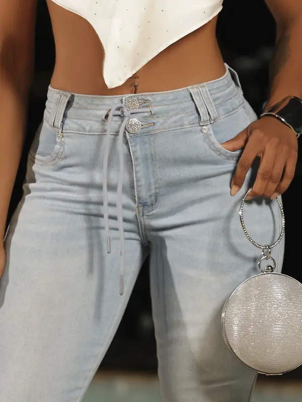 Calça Jogger Casual e Confortável com Cordão Strass Pit Bull Jeans Premium