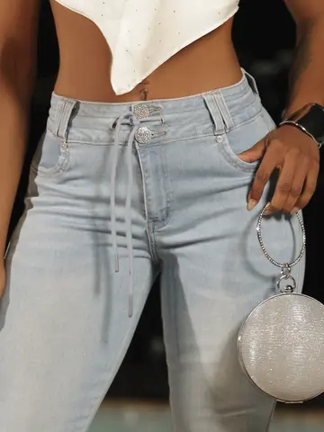 Calça Jogger Casual e Confortável com Cordão Strass Pit Bull Jeans Premium