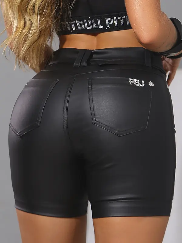 Bermuda Meia Coxa Sofisticada e Modeladora com Cinto Pit Bull Jeans Luxo