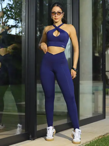 Conjunto Top e Legging Versátil com Caimento Modelador Pit Bull Jeans Fitness