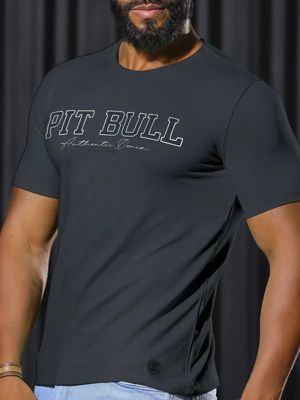 Camiseta Gola O Autêntica e Casual com Estampa em Relevo Pit Bull Jeans Luxo