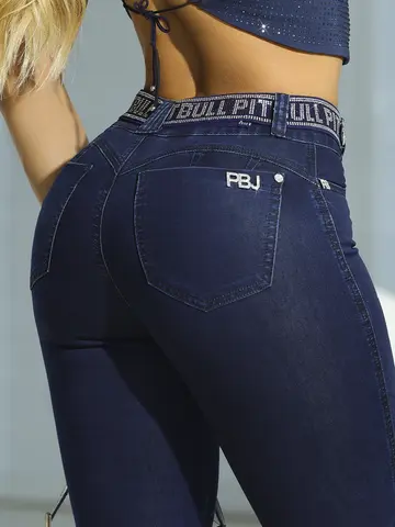 Calça Skinny Modeladora e Versátil com Cinto Personalizado Pit Bull Jeans Premium
